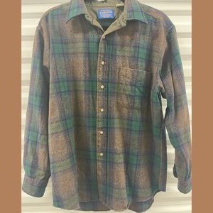 VINTAGE Pendleton Men’s Brown/Green Flannel